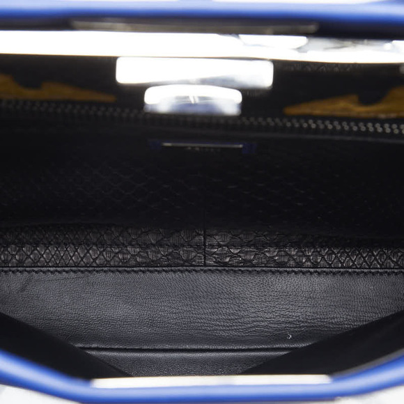 Fendi Peekaboo Monster Eyes Handbag Shoulder Bag 2way Navy Leather - Picture 6 of 8